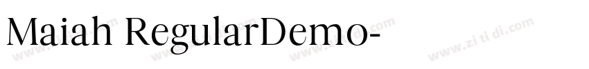 Maiah RegularDemo字体转换